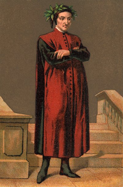 Portret van DANTE ALIGHIERI (1265-1321) Italiaanse dichter door Anonymous Anonymous