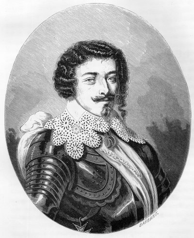 Portret van Hertog Hendrik II van Montmorency (1595-1632) - Gravure uit 1863 in 