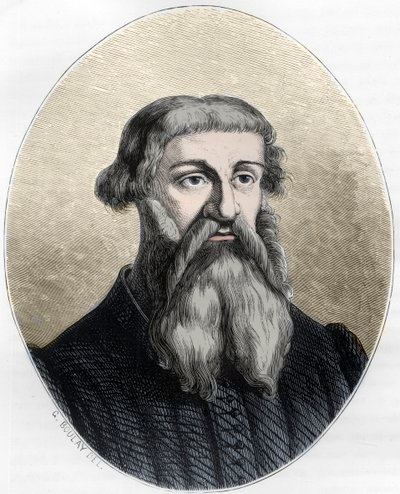 Portret van Etienne Dolet, Franse geleerde, vertaler en drukker - portret door Etienne Dolet (1509-1546), Franse schrijver, dichter, drukker, humanist - Gravure uit 1863 in 