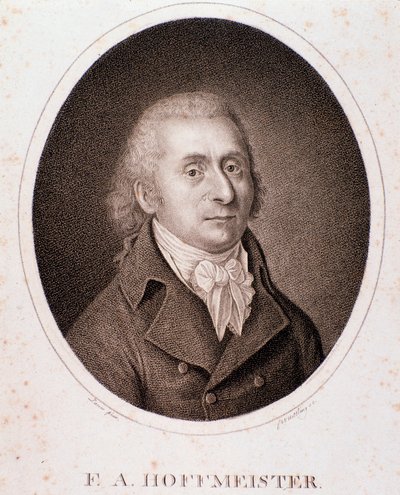 Portret van Franz Anton Hoffmeister (gravure) door Anonymous Anonymous