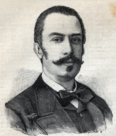 Portret van Giovanni Giolitti (1842-1928) Italiaanse politicus, voorzitter van de Raad van Ministers. Gravure in 