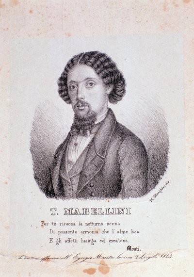 Portret van Teodulo Mabellini (1817-1897), Italiaanse componist door Anonymous Anonymous