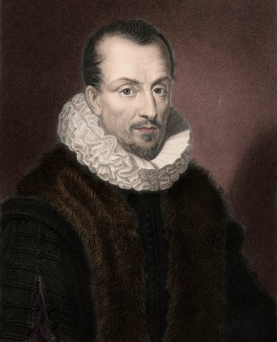 Portret van Jacques Auguste (Jacques-Auguste) door Thou (Thuanus) (1553-1617), Franse historicus, boekverzamelaar en president van het Parlement van Parijs door Anonymous Anonymous