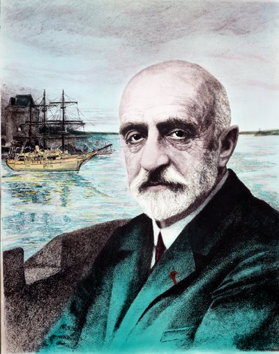 Portret van Jean Baptiste Charcot (1867-1936), arts, ontdekkingsreiziger van de poolgebieden. 20e eeuw Privécollectie door Anonymous Anonymous