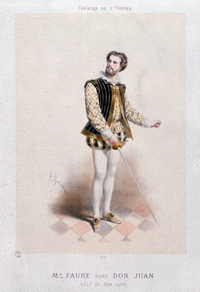 Portret van Jean Baptiste Faure als Don Giovanni (1866) door Anonymous Anonymous