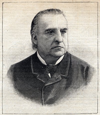 Portret van Jean Martin Charcot, clinicus en neuroloog. Gravure in 