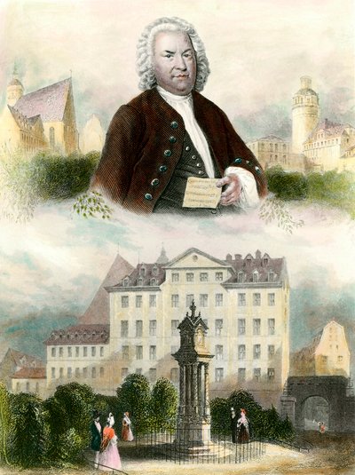 Portret van Johann Sebastian Bach door Anonymous Anonymous