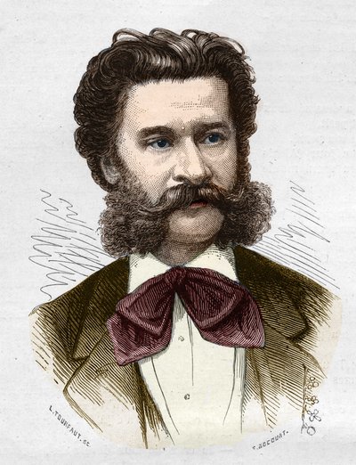 Portret van Johann II Strauss Jr. door Anonymous Anonymous