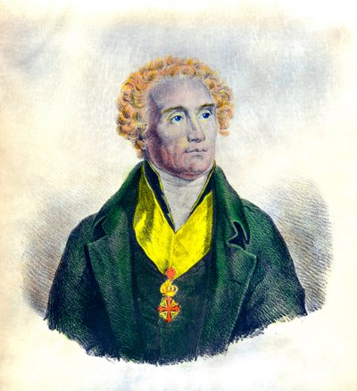 Portret van Joseph De Maistre (1753-1821) politicus, filosoof, magistraat en historicus (met de insignes van de Orde van de Heiligen Mauritius en Lazarus), privécollectie door Anonymous Anonymous