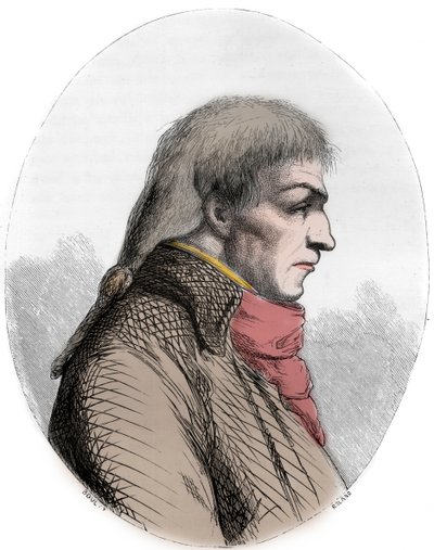 Portret van Joseph Le Bon (1765-95) Franse politicus - Portret van Guislain Francois Joseph Le Bon (1765-1795), Franse Revolutionair - Gravure uit 1863 in 