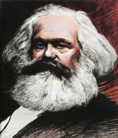 Portret van Karl Marx, Duitse filosoof, econoom en revolutionair door Anonymous Anonymous