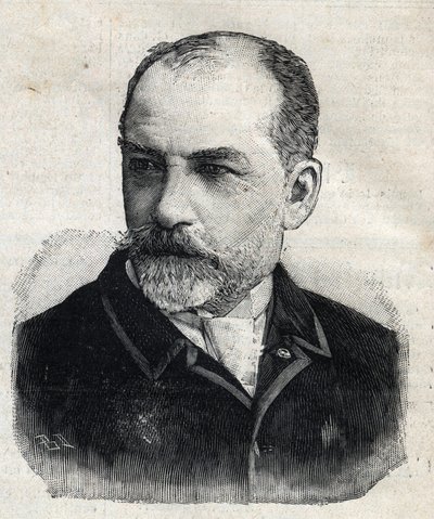 Portret van Leon Bonnat (1833-1922), Franse schilder en destijds voorzitter van de Societe des Artistes Français. Gravure in Le Peute Parisien door Anonymous Anonymous