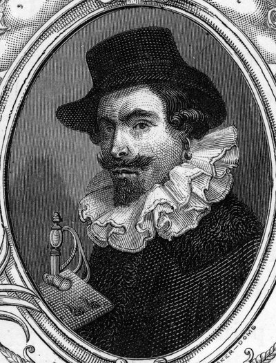 Portret van Leonello Spada of Lionello Spada (1576-1622) Italiaanse schilder. Gravure van 1859 in 