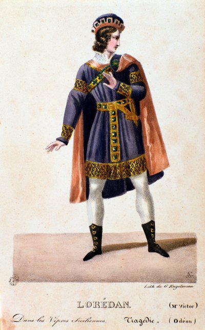 Portret van Loredan in De Siciliaanse Vespers (I vespri siciliani), opera van Giuseppe Verdi door Anonymous Anonymous