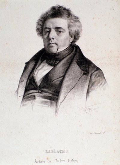 Portret van Luigi Lablache (1794-1858), Italiaanse en Franse operazanger door Anonymous Anonymous