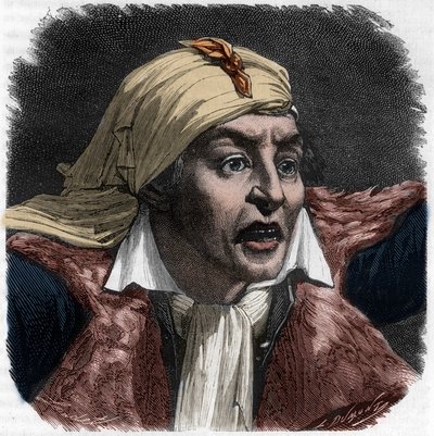 Portret van Marat (1743-1793) - portret van Jean-Paul Marat (1743-1793) politicus, Franse journalist - Gravure in 