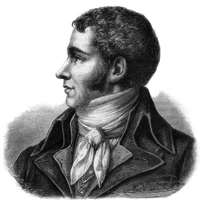 Portret van Marc David Alba Lasource (1763-1793) afgevaardigde van Tarn bij de Nationale Conventie - Gravure in 