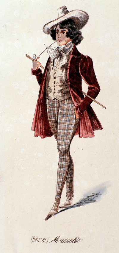 Portret van Marcello, uit La boheme door Puccini (1892-1895) door Anonymous Anonymous
