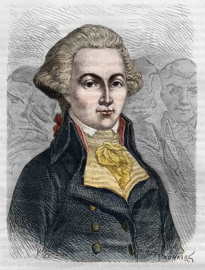 Portret van Marguerite Elie Guadet, Franse politicus (1758-1794). Gravure uit 1866 in “Histoire de la Révolution française” door Adolphe Thiers. Privécollectie. door Anonymous Anonymous