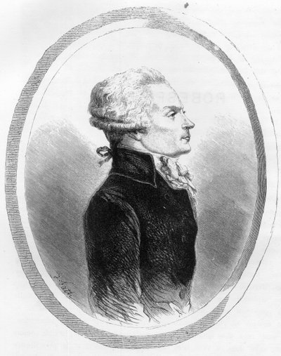 Portret van Maximilien de Robespierre (1758-1794) politicus - Gravure uit 1863 in 