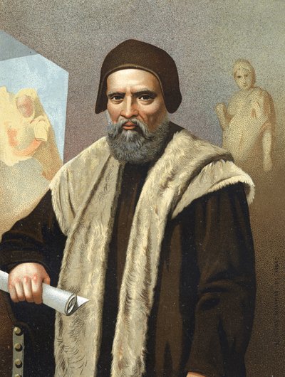 Portret van Michelangelo Buonarroti, bekend als Michelangelo. door Anonymous Anonymous