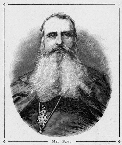 Portret van Monseigneur Louis-Antoine-Augustin Pavy, bisschop van Algiers. Gravure in 