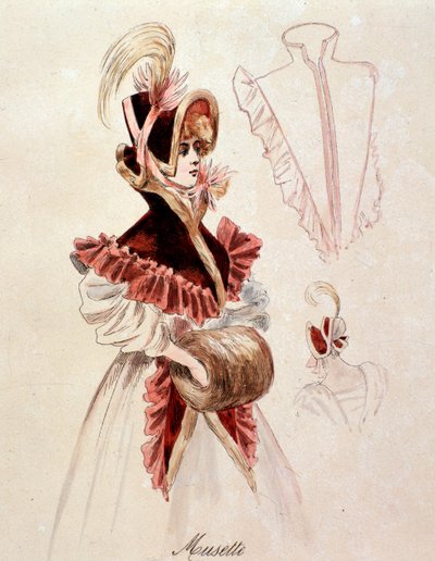 Portret van Musette, uit La bohème door Puccini (1892-1895) door Anonymous Anonymous