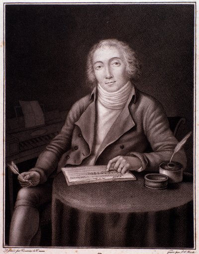 Portret van Nicolas Marie Dalayrac (1753-1809), Engelse componist door Anonymous Anonymous