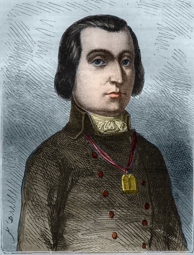 Portret van Pierre Joseph Cambon (1756 -1820) handelaar in doeken, afgevaardigde van de Hérault bij de Nationale Conventie. Gravure uit 1866 in 
