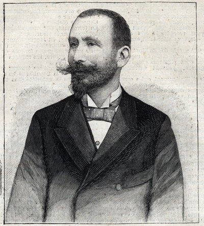 Portret van Pierre Sales (1854? -1921?), een Franse schrijver. Gravure in "Le Petit Parisien" door Anonymous Anonymous