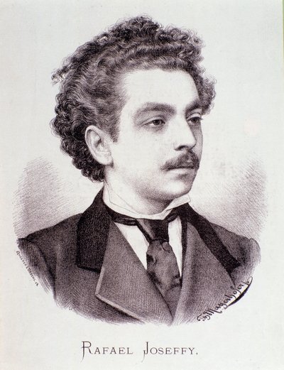 Portret van Rafael Joseffy (gravure) door Anonymous Anonymous