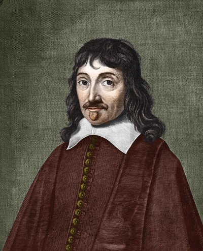 Portret van René Descartes. 1596-1650 door Anonymous Anonymous