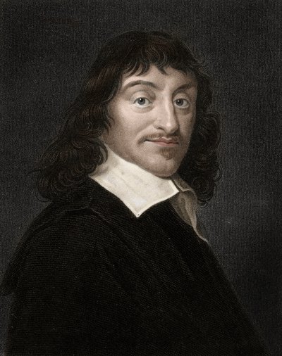 Portret van René Descartes (1596-1650), Engelse filosoof en schrijver door Anonymous Anonymous