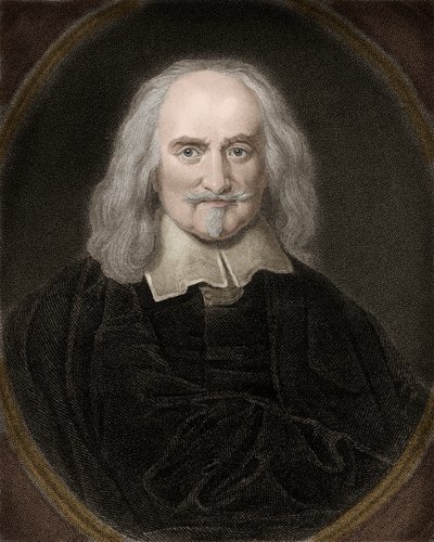 Portret van Thomas Hobbes (1588-1679) Engelse filosoof door Anonymous Anonymous