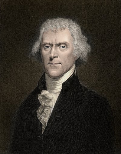 Portret van Thomas Jefferson (1743-1826), president van de Verenigde Staten van 1801 tot 1809 door Anonymous Anonymous