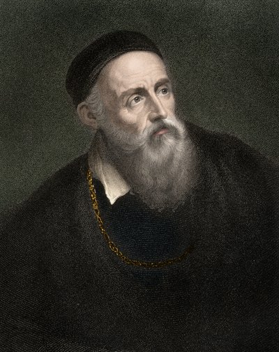 Portret van Titiaan (1490-1576), Tiziano Vecellio, Venetiaanse schilder door Anonymous Anonymous