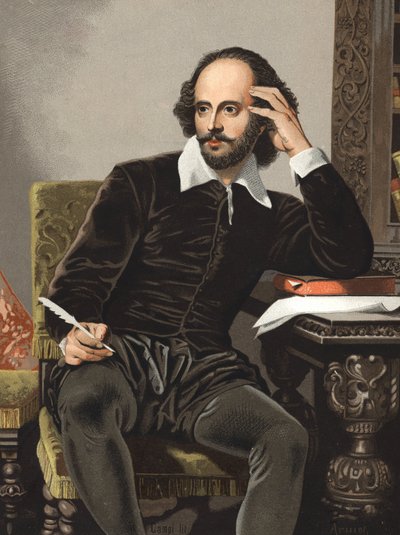 Portret van William Shakespeare (1564-1616). uit 