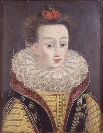 Portret van een dame met kraag, laat 16e eeuw door Anonymous Anonymous