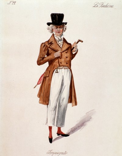 Portret van een winkelier, uit La bohème door Puccini (1892-1895) door Anonymous Anonymous