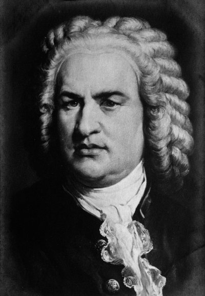Portret van de Duitse componist Johann Sebastian (Jean Sebastien) Bach (1685-1750). Gravure. 19e eeuw. Privécollectie door Anonymous Anonymous