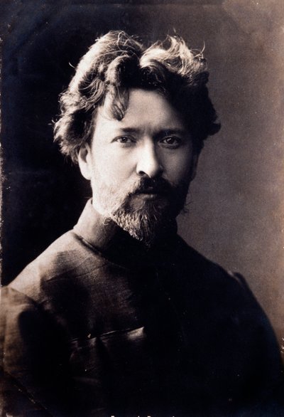 Portret van Italiaanse componist Ferruccio Busoni (1866-1924) Fotografie. 19e eeuw. Privécollectie door Anonymous Anonymous