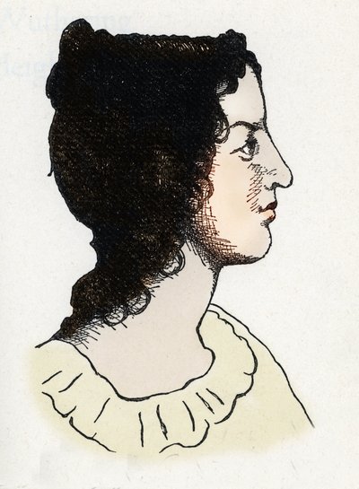 Portret van de Britse schrijfster Emily Bronte (1818-1848) door Anonymous Anonymous