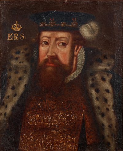 Portret van koning Erik XIV van Zweden (1533-1577) - Anoniem - rond 1700 - Olieverf op doek - Privécollectie door Anonymous Anonymous