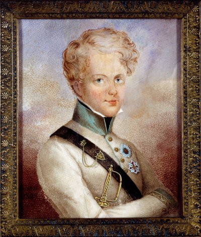 Portret van de Koning van Rome Napoleon II, Hertog van Reichstadt, zoon van Keizer Napoleon I door Anonymous Anonymous