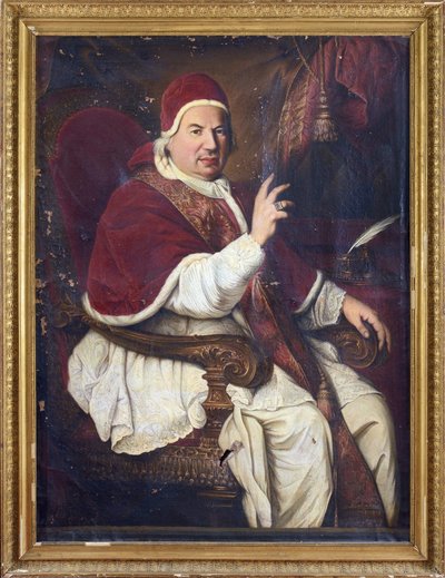 Portret van paus Benedictus XIV door Anonymous Anonymous