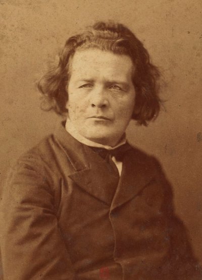 Portret van de componist Anton Rubinstein (1829-1894), Anoniem. Albuminefoto door Anonymous Anonymous