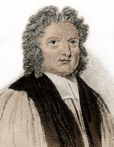 Portret van de bisschop van Rochester Francis Atterbury (1663-1732), man van letters en politicus. Gravure uit de 19e eeuw. door Anonymous Anonymous