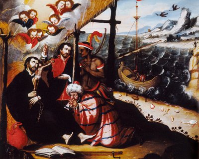 Afbeelding van Sint Franciscus Xaverius, missionaris en medeoprichter van de Sociëteit van Jezus en patroon van de missies door Anonymous Anonymous