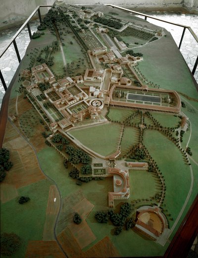 Romeinse kunst: verkleind model van Villa Adriana (Hadrianus) door Anonymous Anonymous