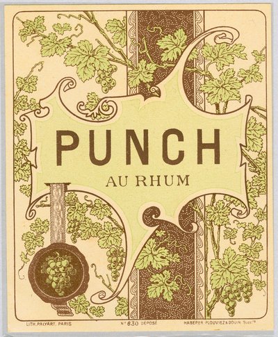 Rum punch alcohol advertentie (eind 19e eeuw) door Anonymous Anonymous